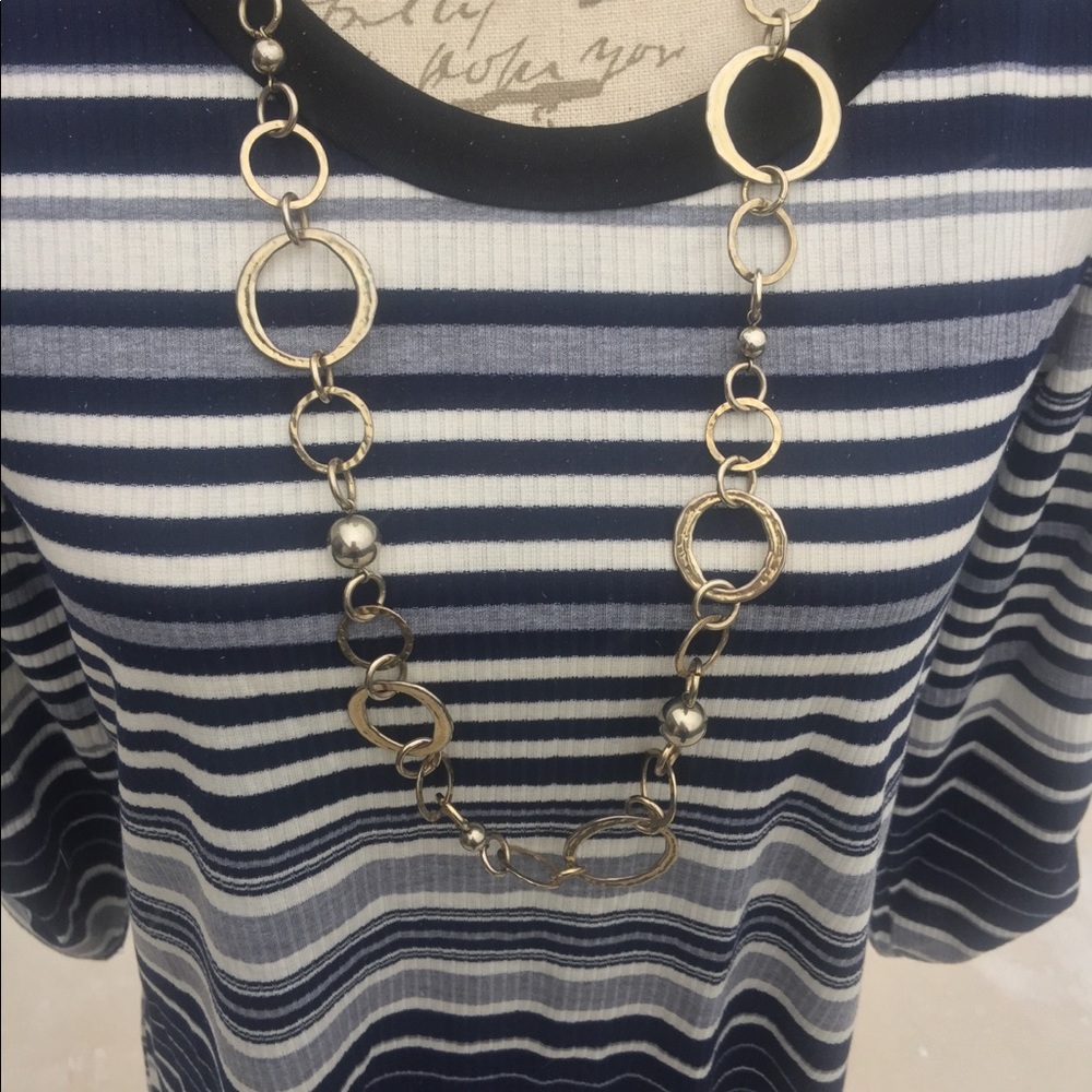 “❄️”5🌟’s x3 Navy & White Stripe Top - Picture 4 of 8